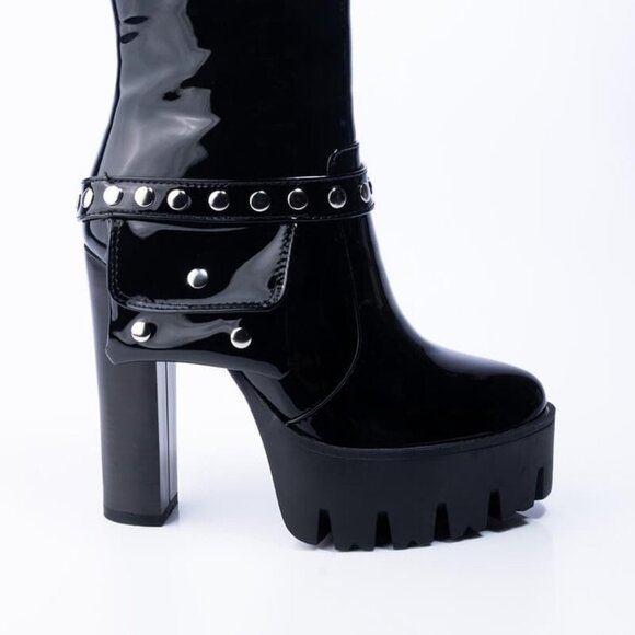 AZALEA WANG IM NOT YOUR DOLL CHUNKY HEEL BOOTIE ( BRAND NEW !!!! ) - Picture 5 of 6
